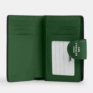 【COACH】Medium Corner Zip Wallet /Bright Jade Coach | Bags | New Medium Corner Zip Wallet In Signature